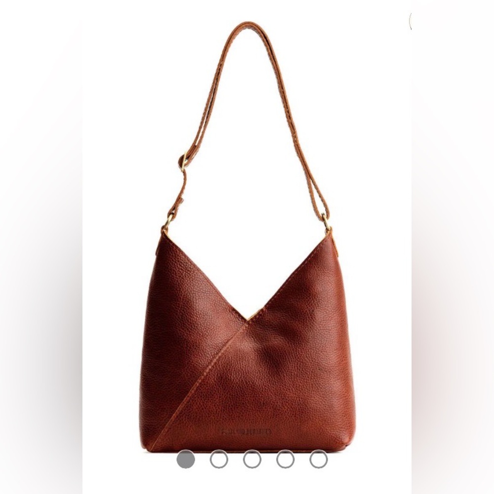 PORTLAND LEATHER Small Naomi Shoulder Bag in Nutmeg!! Premium grade! NWOT!